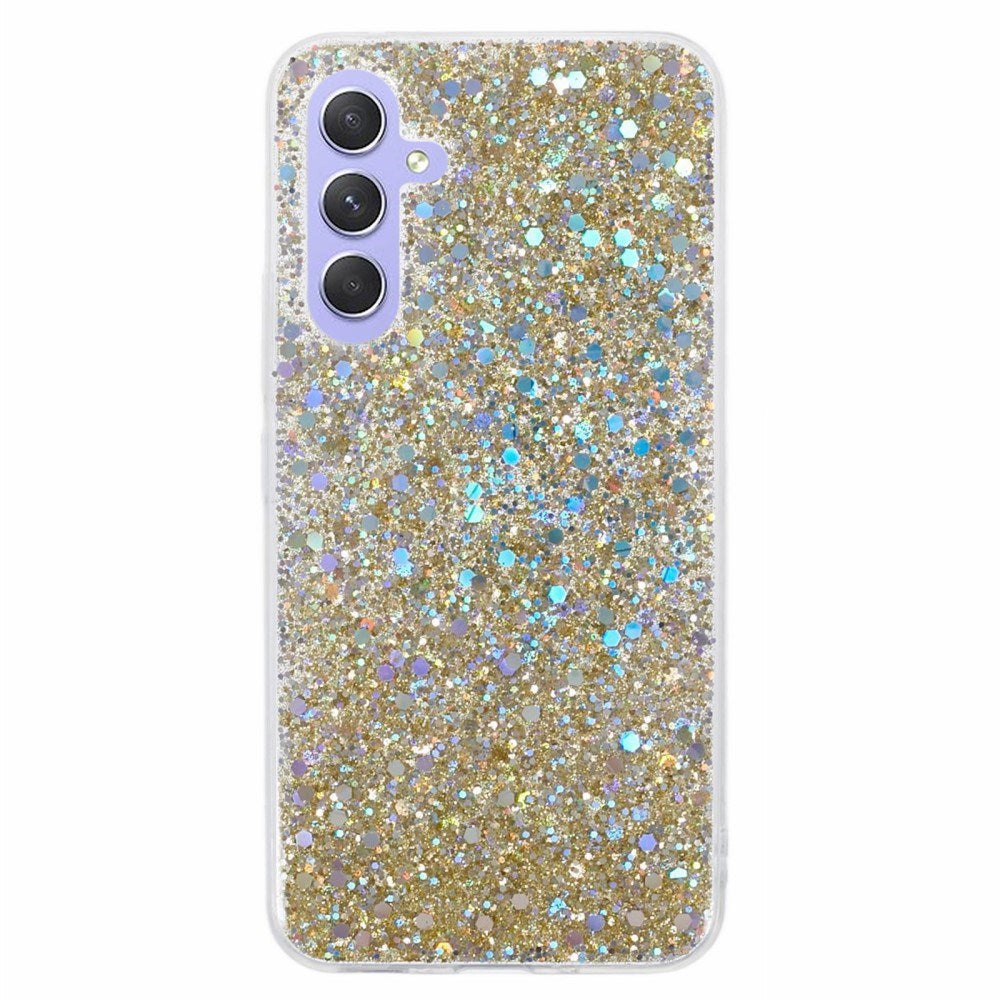 EIDERWOOD Samsung Galaxy A26 (5G) Fleksibelt Plast Deksel m. Glitter - Gull