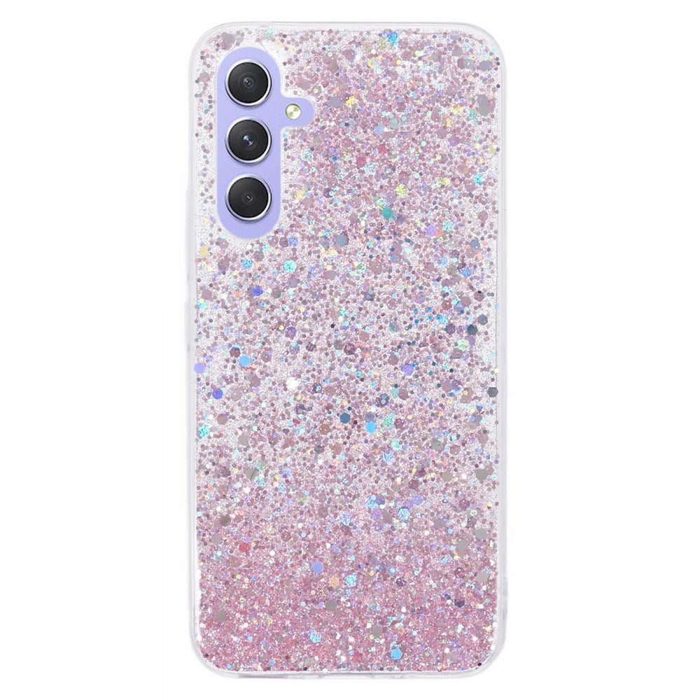 EIDERWOOD Samsung Galaxy A26 (5G) Fleksibelt Plast Deksel m. Glitter - Rosa