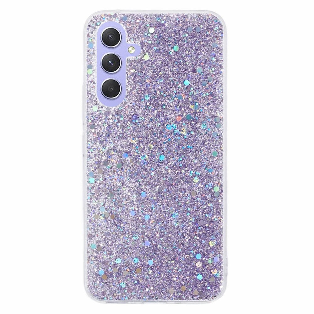 EIDERWOOD Samsung Galaxy A26 (5G) Fleksibelt Plast Deksel m. Glitter - Lilla