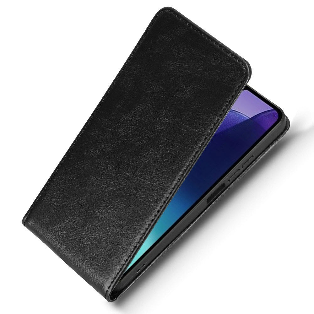 EIDERWOOD Xiaomi Redmi 14C Vertikalt Flip Deksel m. Lommebok - Svart