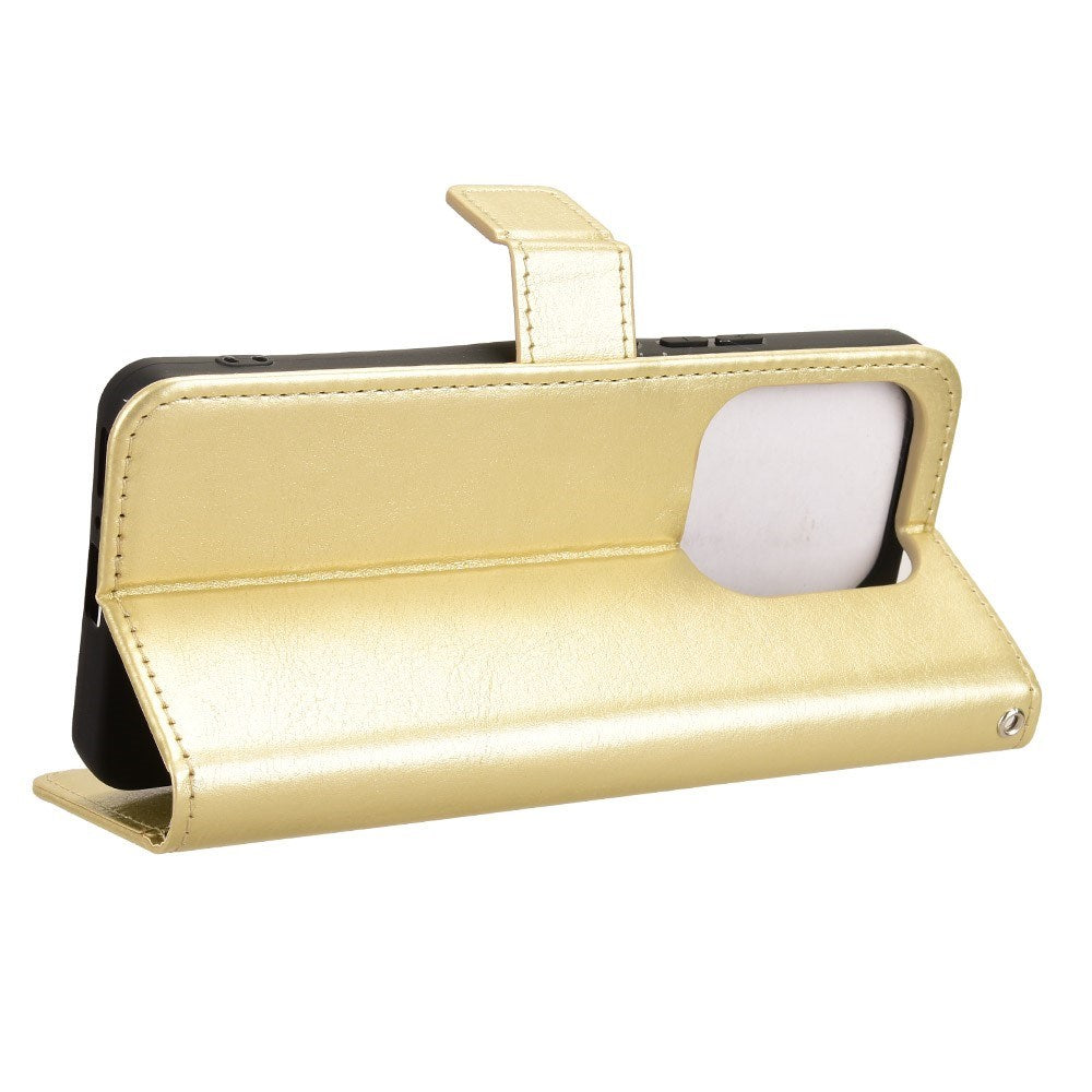 EIDERWOOD Xiaomi Redmi Note 14 (5G) Kunstskinn Flip Deksel m. Strop - Guld