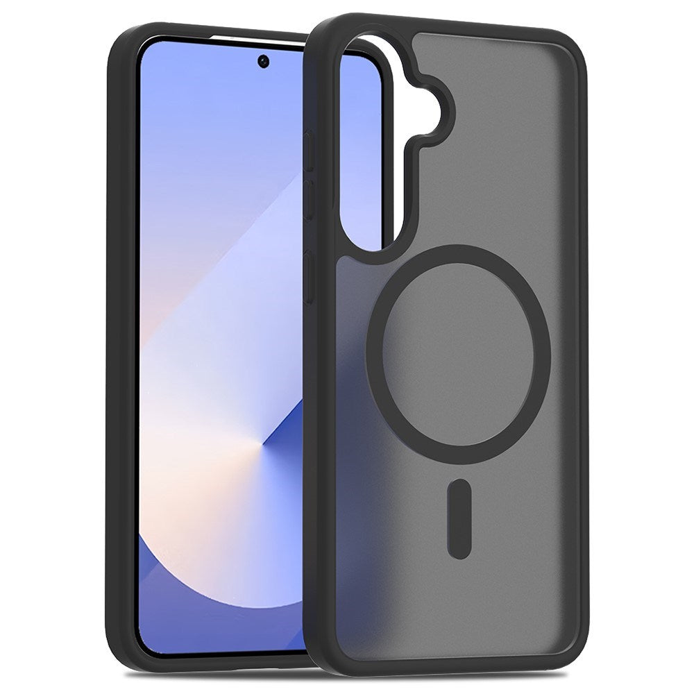 EIDERWOOD Samsung Galaxy S24 / S25 Matt Hybrid Deksel - MagSafe Kompatibel - Svart / Gjennomsiktig