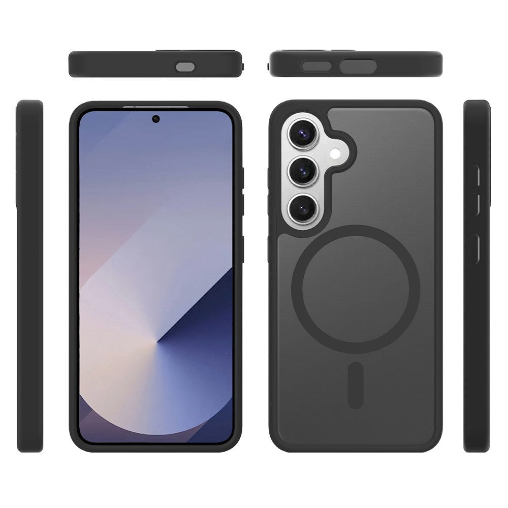 EIDERWOOD Samsung Galaxy S24 / S25 Matt Hybrid Deksel - MagSafe Kompatibel - Svart / Gjennomsiktig