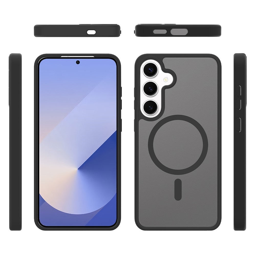 EIDERWOOD Samsung Galaxy S24+ (Plus) / S25+ (Plus) Matt Hybrid Deksel - MagSafe Kompatibel - Rosa / Gjennomsiktig