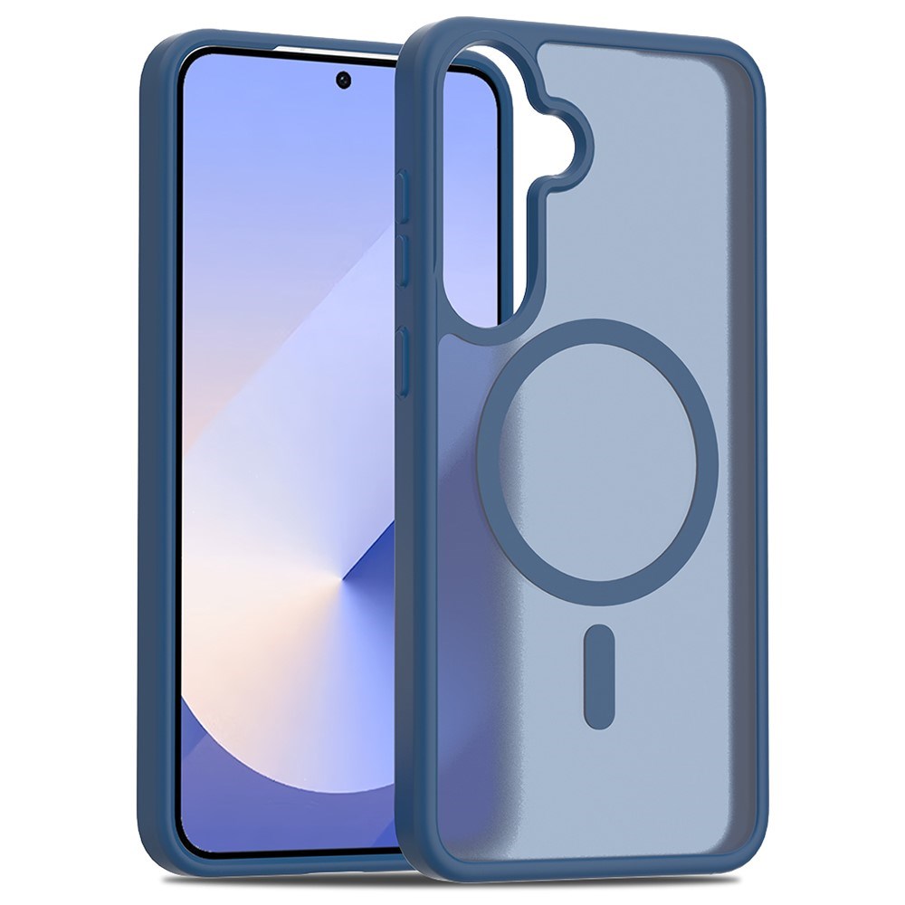EIDERWOOD Samsung Galaxy S24+ (Plus) / S25+ (Plus) Matt Hybrid Deksel - MagSafe Kompatibel - Blå / Gjennomsiktig