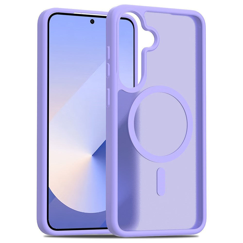 EIDERWOOD Samsung Galaxy S24+ (Plus) / S25+ (Plus) Matt Hybrid Deksel - MagSafe Kompatibel - Lilla / Gjennomsiktig