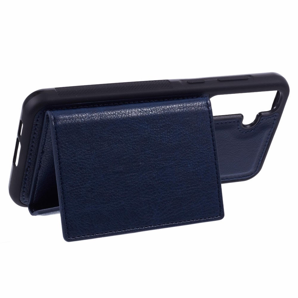 EIDERWOOD Samsung Galaxy S25 2-i-1 Kunstskinn Deksel m. Kortholder & Ståfunksjon - Blå