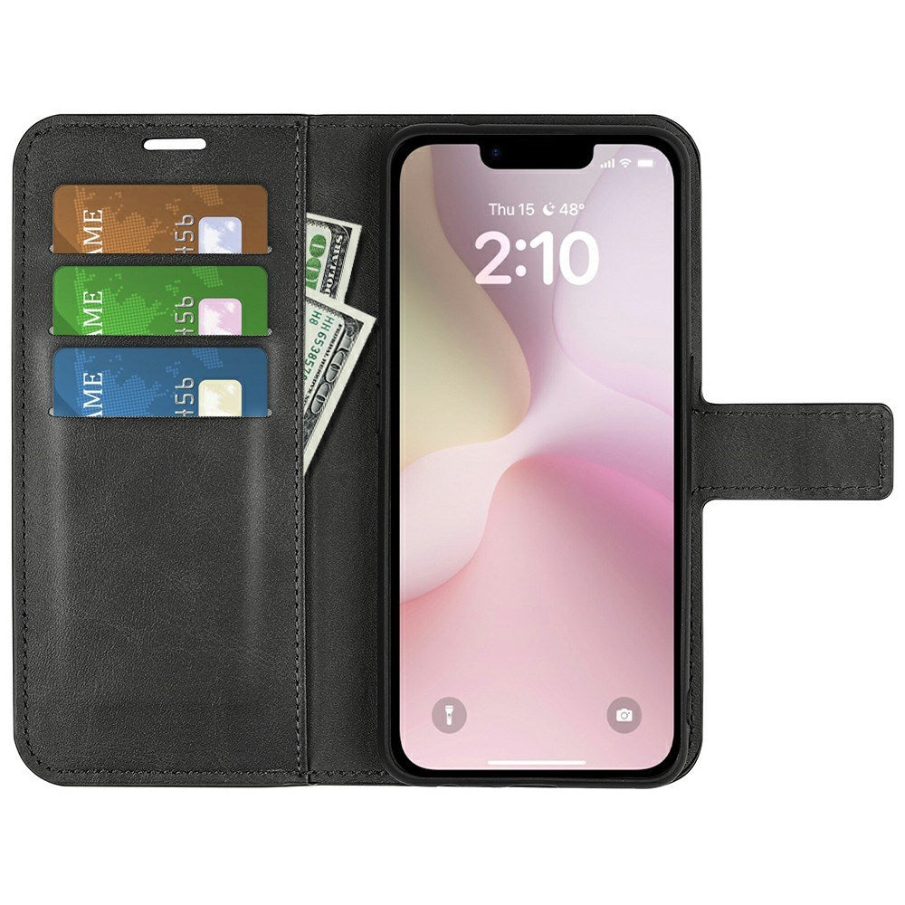 EIDERWOOD iPhone 16e Kunstskinn Flip Deksel - Svart