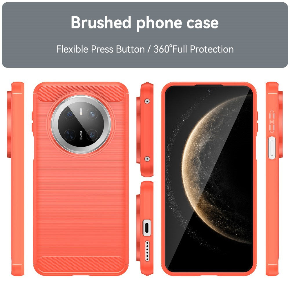 EIDERWOOD Huawei Mate 70 Brushed Carbon Deksel - Rød