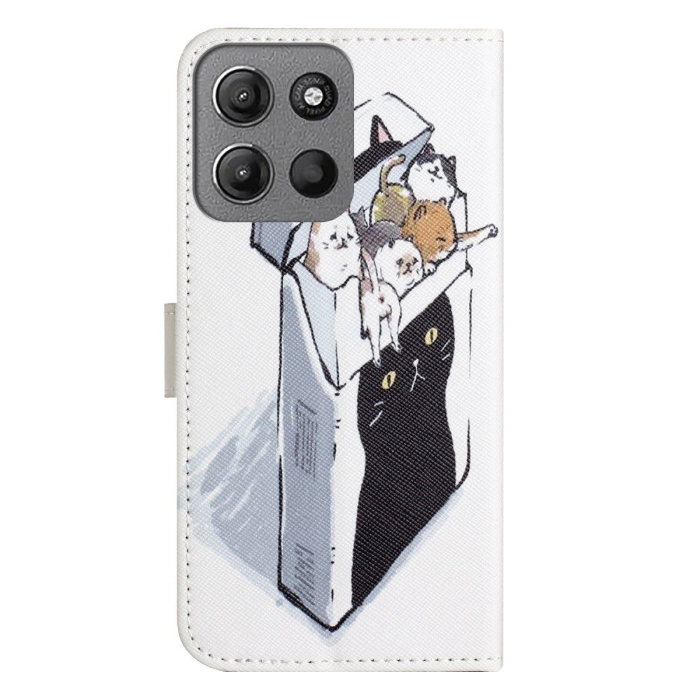 EIDERWOOD Motorola Moto G15 / G15 Power Kunstskinn Flip Deksel m. Motiv - Katter