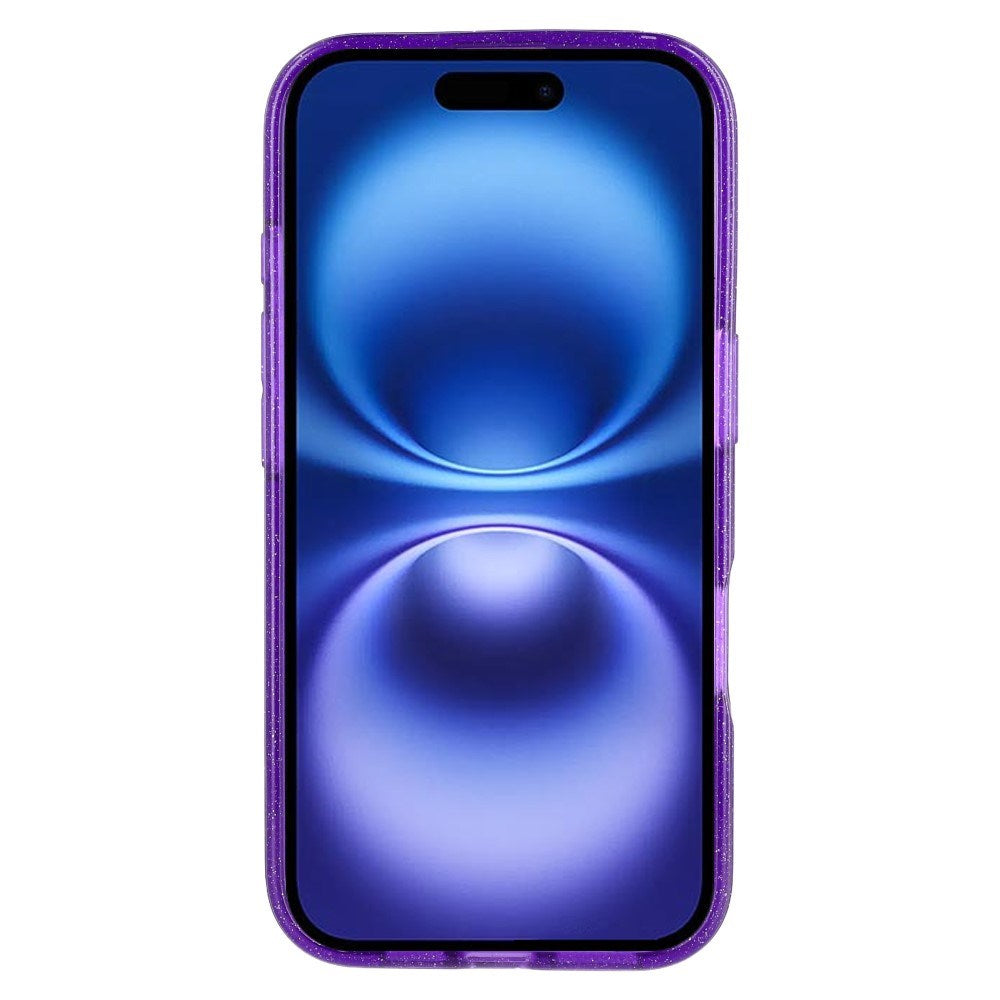 EIDERWOOD iPhone 16 Plus Plast Glitter Deksel - MagSafe Kompatibelt - Lilla