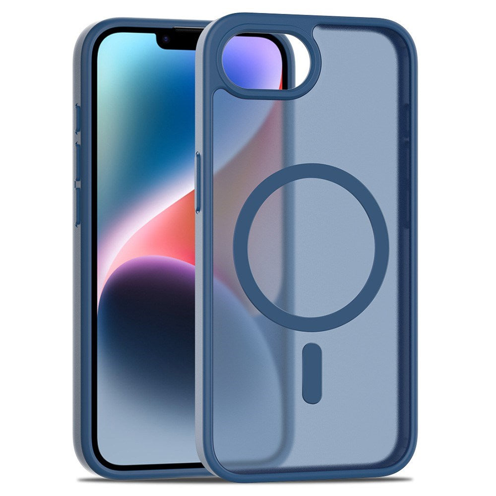 EIDERWOOD iPhone 16e Matt Hybrid Deksel - MagSafe Kompatibel - Gjennomsiktig / Blå