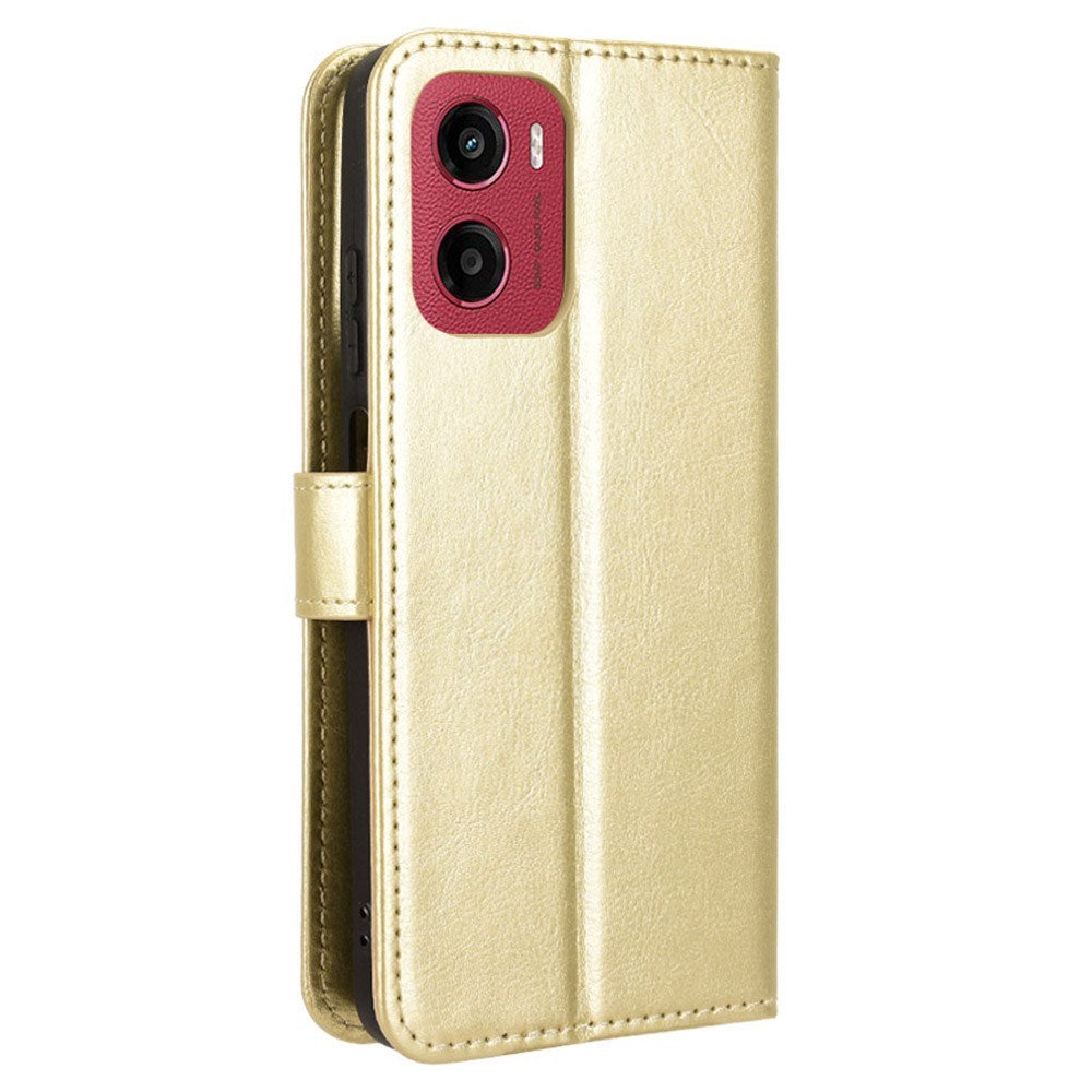 EIDERWOOD Motorola Moto G05 / E15 Kunstskinn Flip Deksel m. Strop - Guld