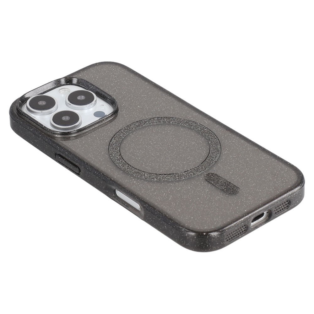 EIDERWOOD iPhone 16 Pro Max Plast Glitter Deksel - MagSafe Kompatibelt - Svart