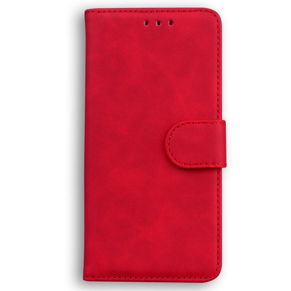 EIDERWOOD Motorola Moto G17 Power / G17 / G15 Kunstskinn Flip Deksel m. Kortholder & Ståfunksjon - Rød