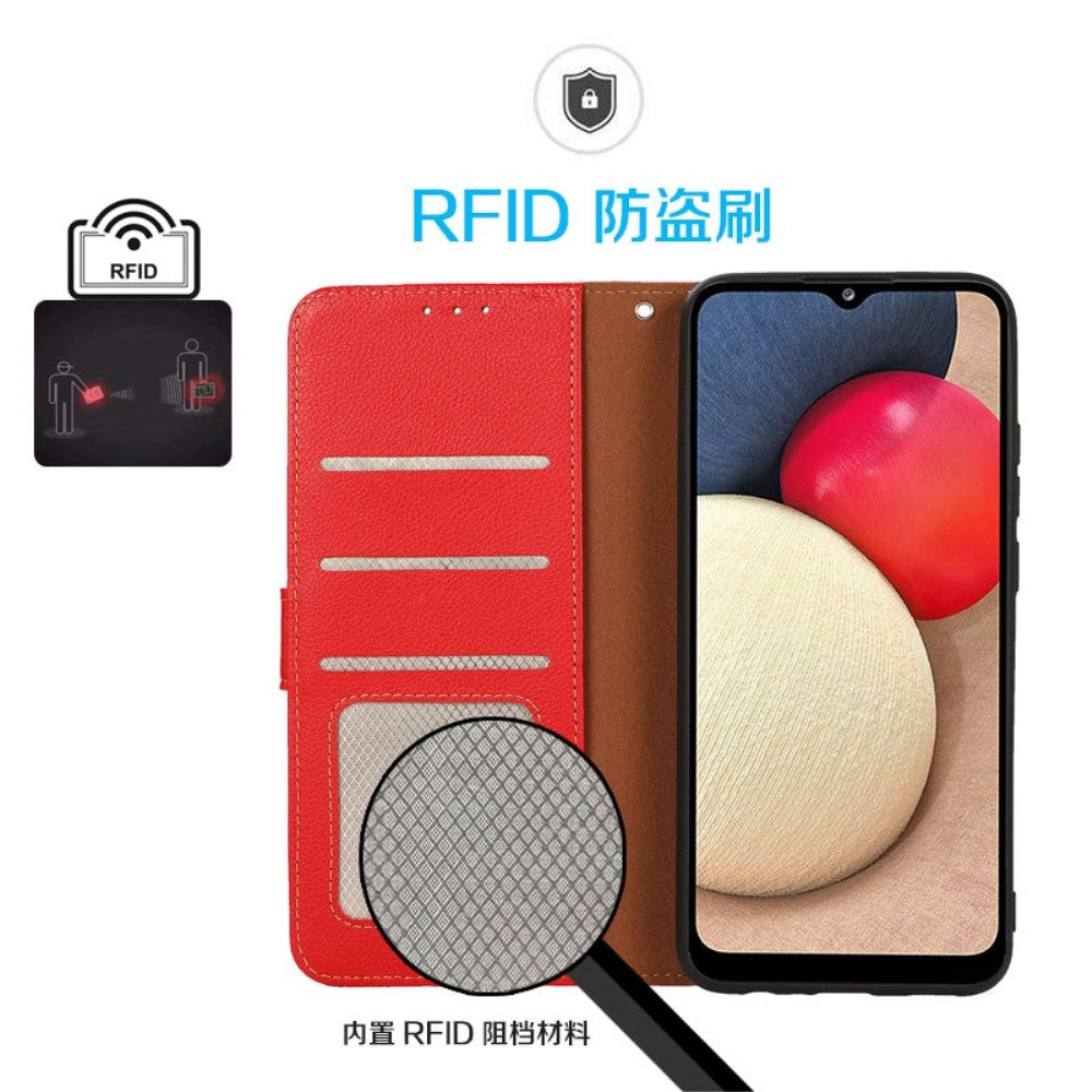 OnePlus 13R Kunstlærdeksel med Stropp - Rød