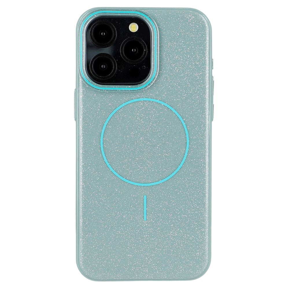 EIDERWOOD iPhone 15 Pro Plast Glitter Deksel - MagSafe Kompatibel - Grønn