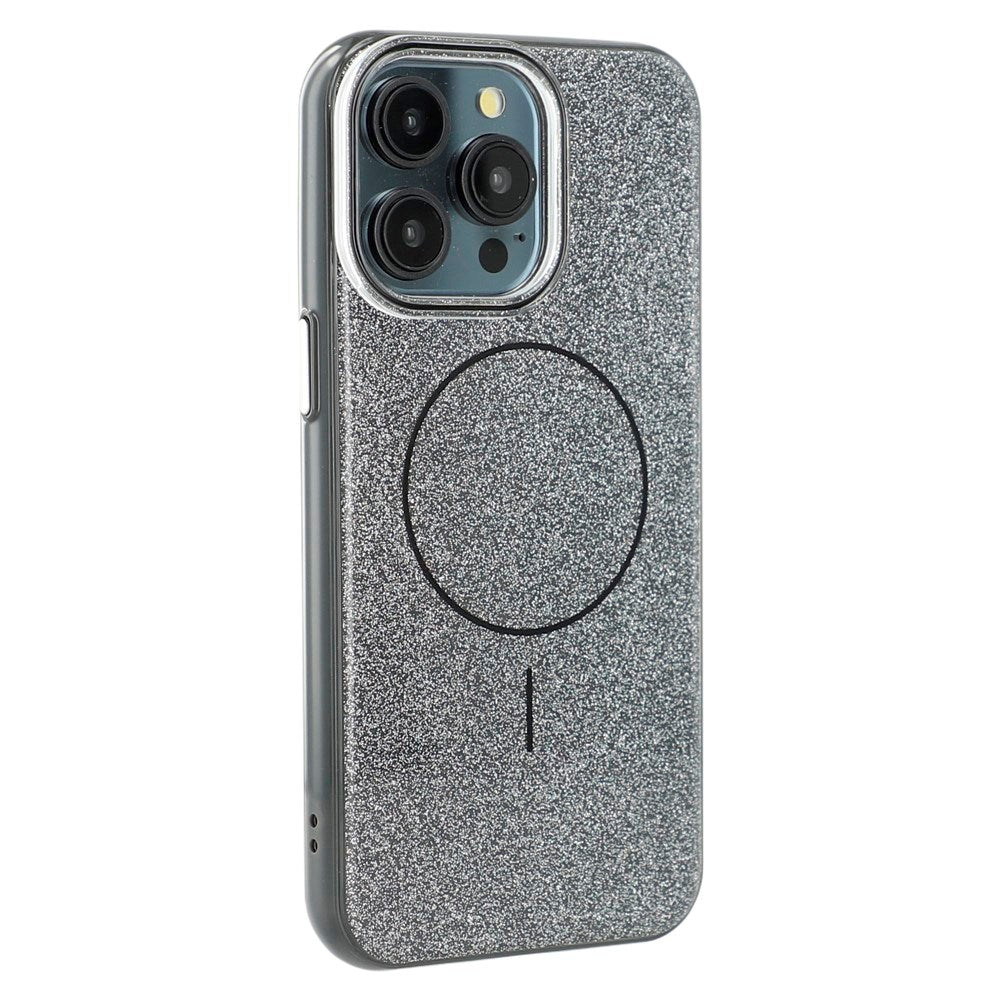 EIDERWOOD iPhone 15 Pro Plast Glitter Deksel - MagSafe Kompatibel - Svart