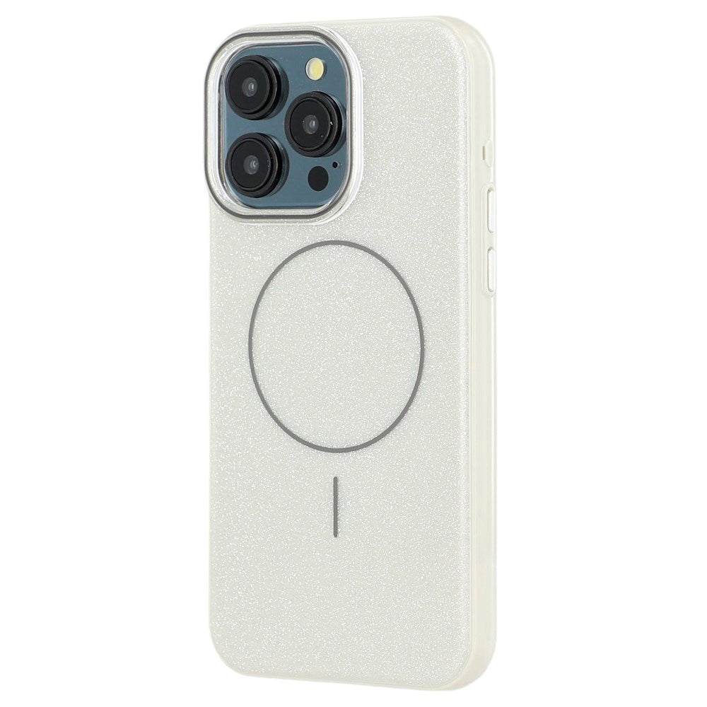 EIDERWOOD iPhone 15 Pro Plast Glitter Deksel - MagSafe Kompatibel - Sølv