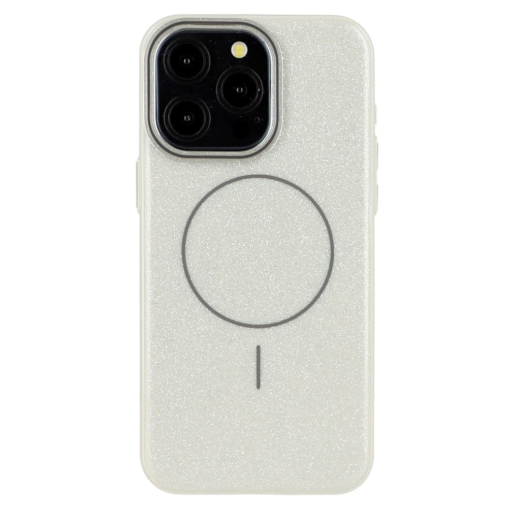 EIDERWOOD iPhone 15 Pro Plast Glitter Deksel - MagSafe Kompatibel - Sølv