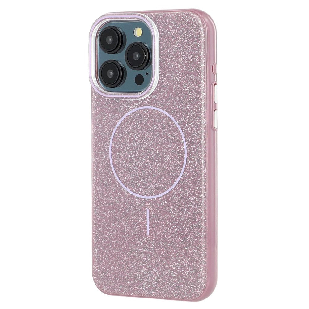 EIDERWOOD iPhone 15 Pro Plast Glitter Deksel - MagSafe Kompatibel - Lilla