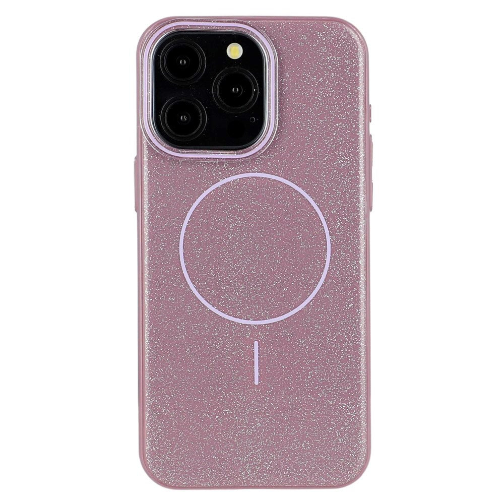 EIDERWOOD iPhone 15 Pro Plast Glitter Deksel - MagSafe Kompatibel - Lilla