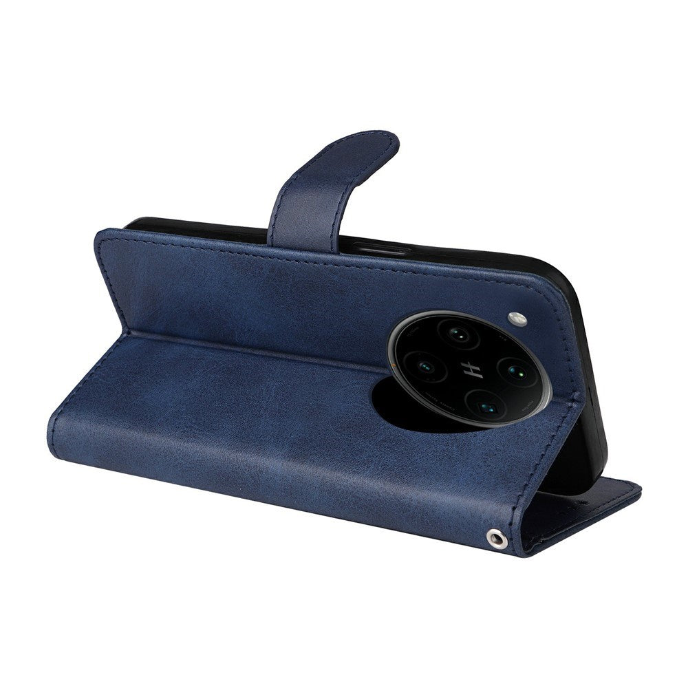 Motorola Edge 60 Neo / 50 Neo / ThinkPhone 25 EIDERWOOD Kunstskinn Flip Deksel med Strop - Blå