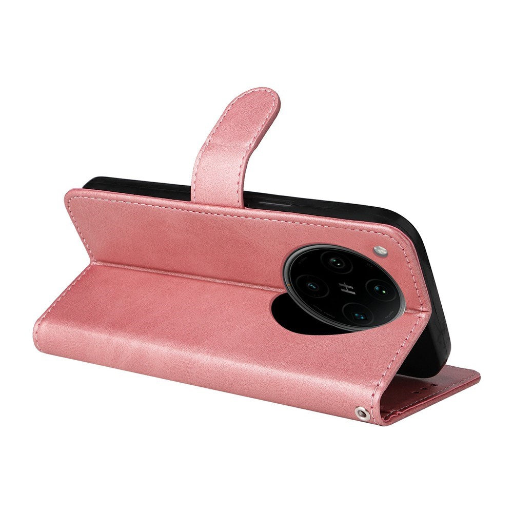 Motorola Edge 60 Neo / 50 Neo / ThinkPhone 25 EIDERWOOD Kunstskinn Flip Deksel med Strop - Rosa