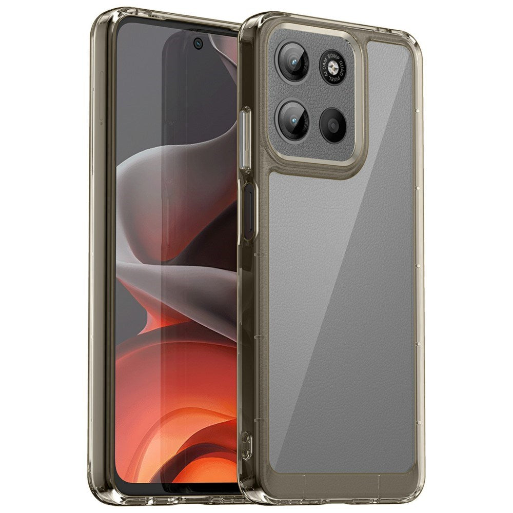 EIDERWOOD Motorola Moto G15 / G05 / E15 Hybrid Plast Deksel - Gjennomsiktig / Grå