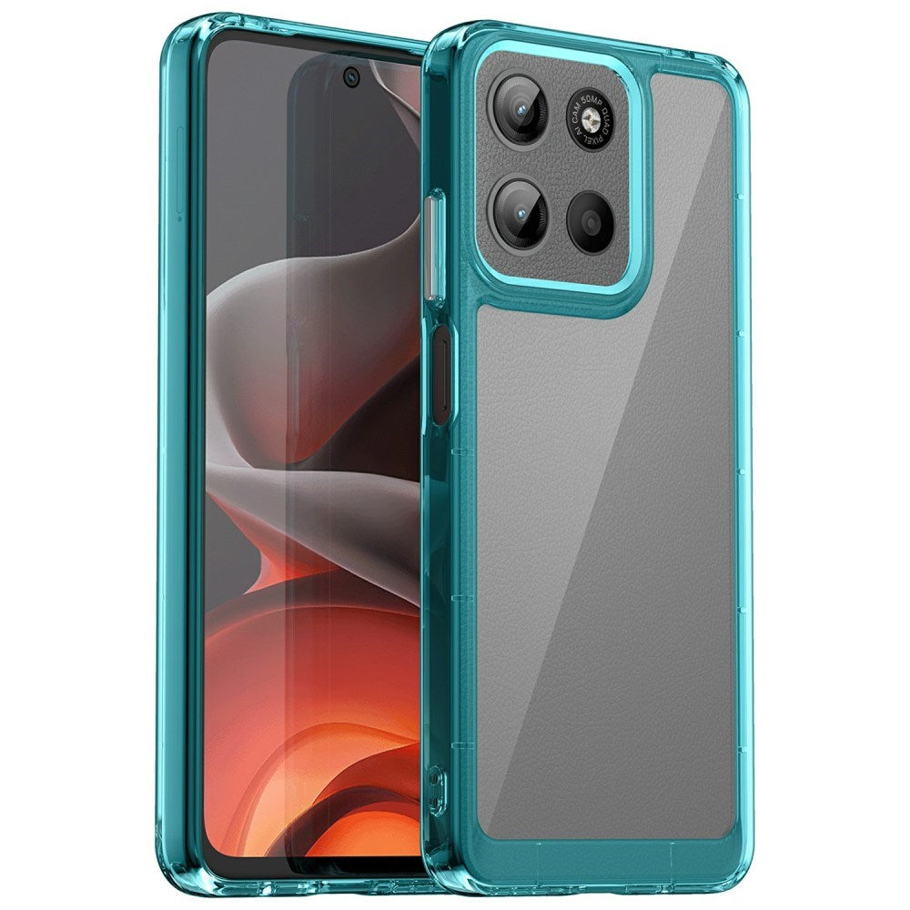 EIDERWOOD Motorola Moto G15 / G05 / E15 Hybrid Plast Deksel - Gjennomsiktig / Turkis