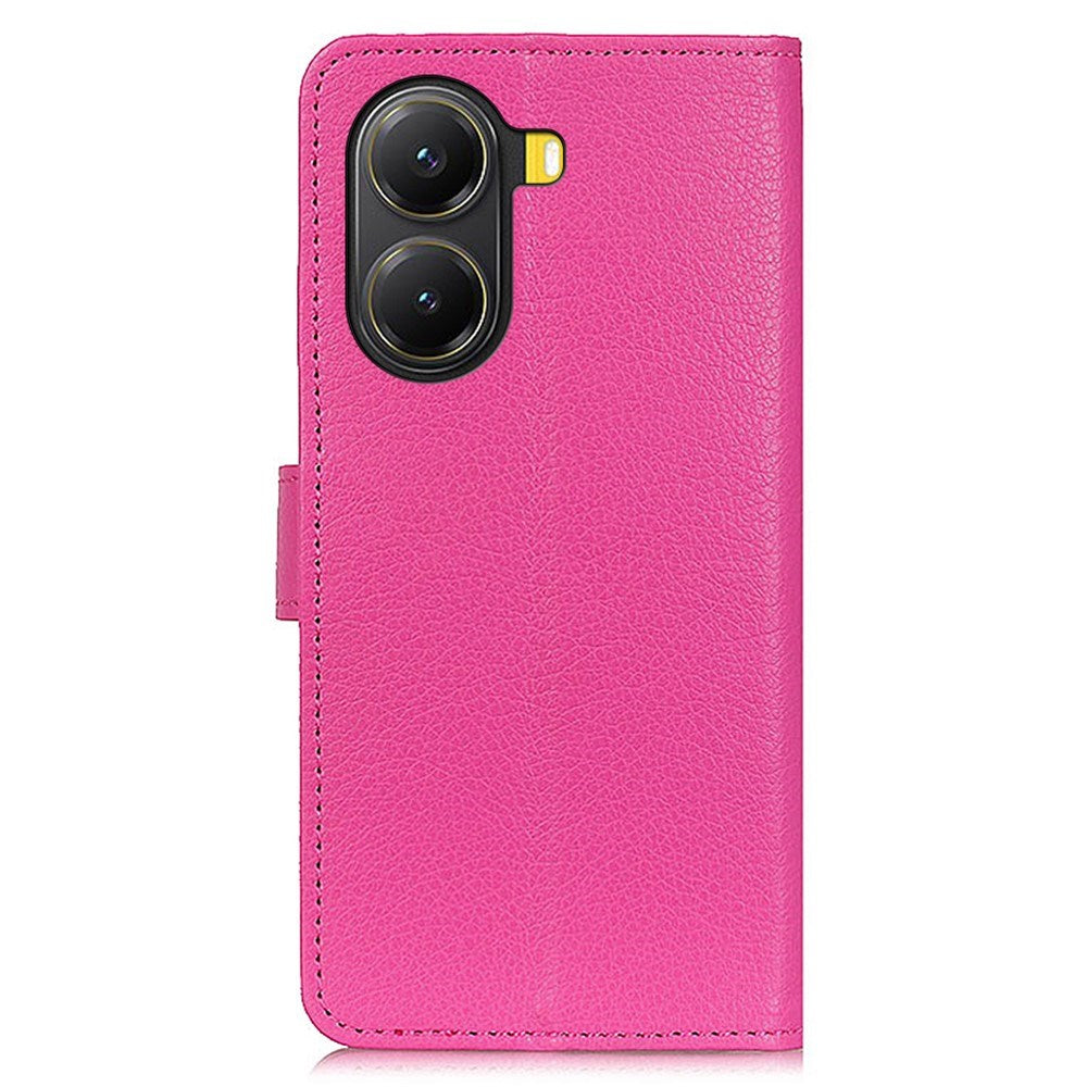 EIDERWOOD Xiaomi Poco X7 Pro Litchi Kunstskinn Flip Deksel med Lommebok - Rosa