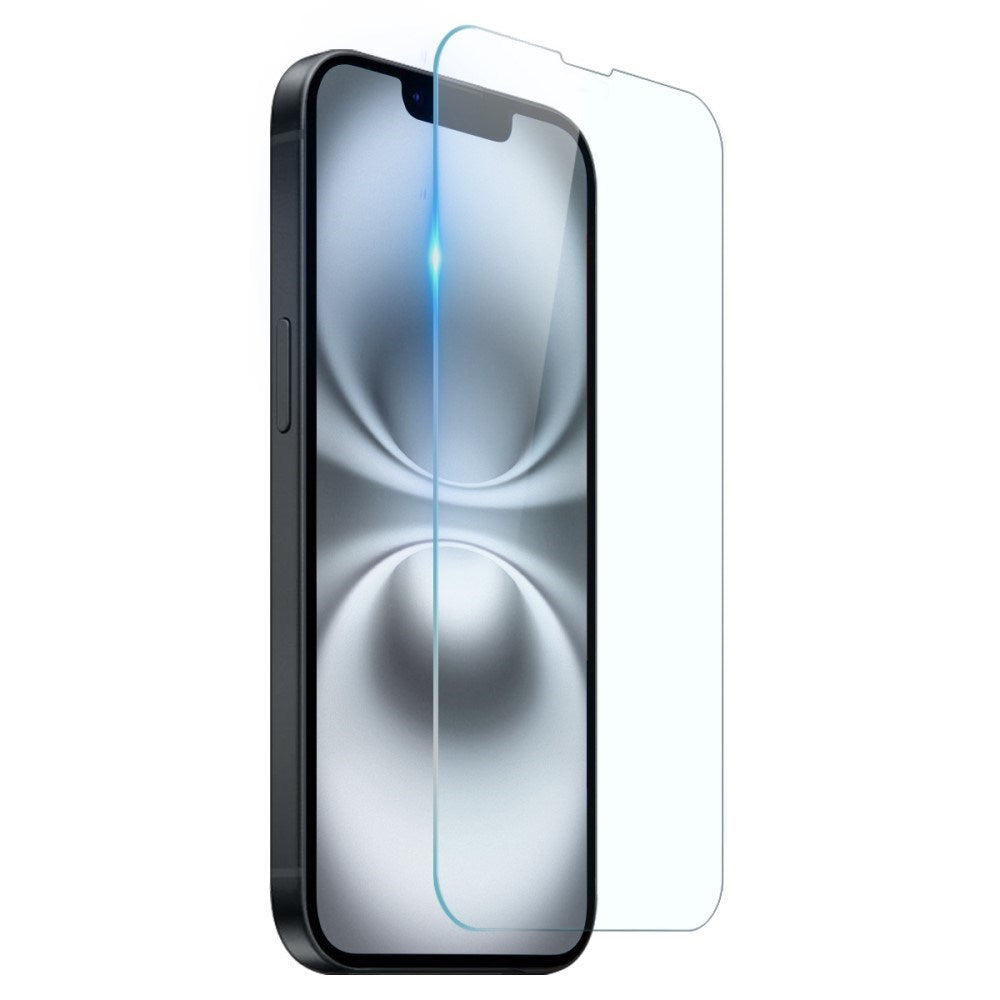 iPhone 16e 2-i-1 Fleksibelt Plast Deksel & Herdet Skjermbeskyttelsesglass - Gjennomsiktig