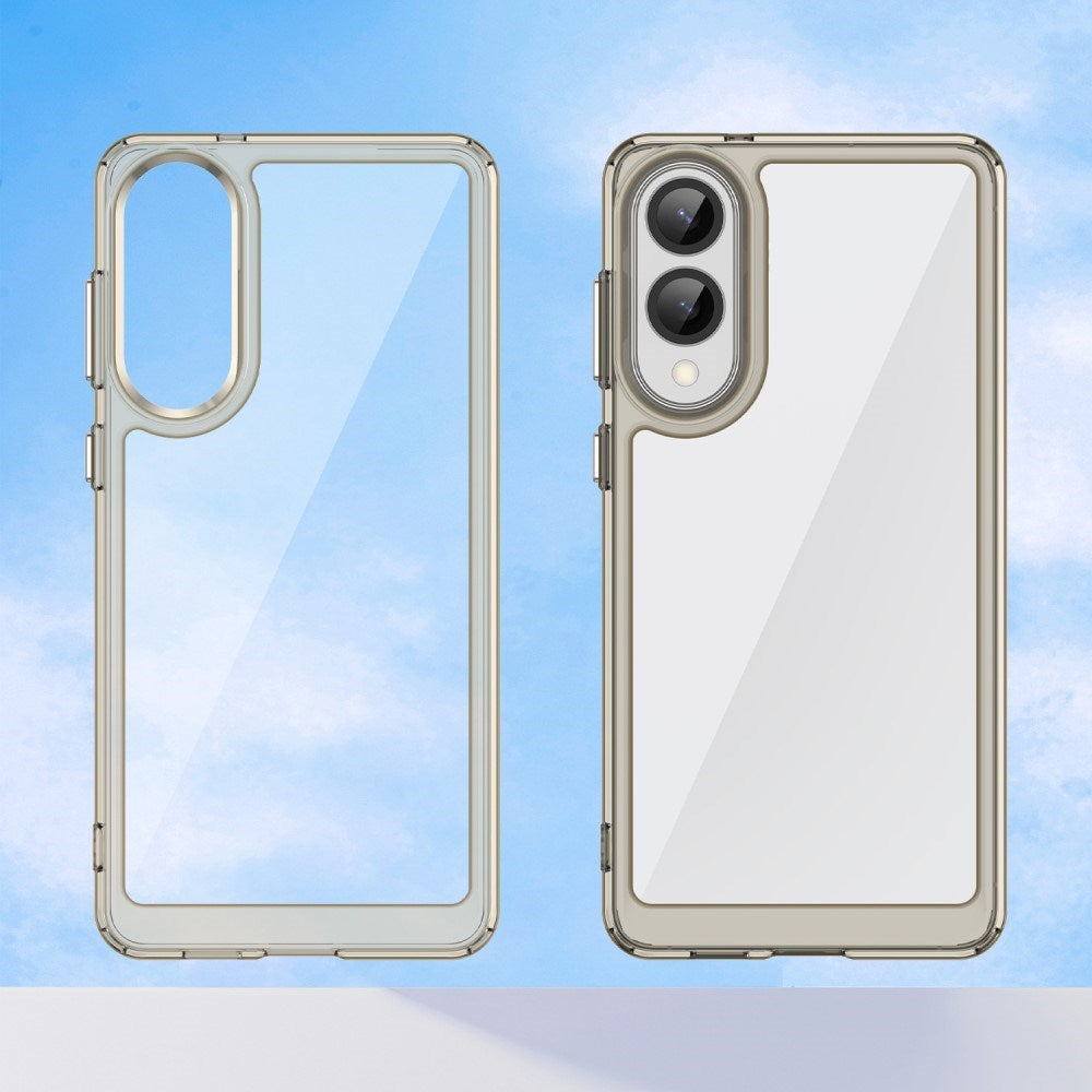 EIDERWOOD Samsung Galaxy S25 Edge Hybrid Plast Deksel - Gjennomsiktig / Grå