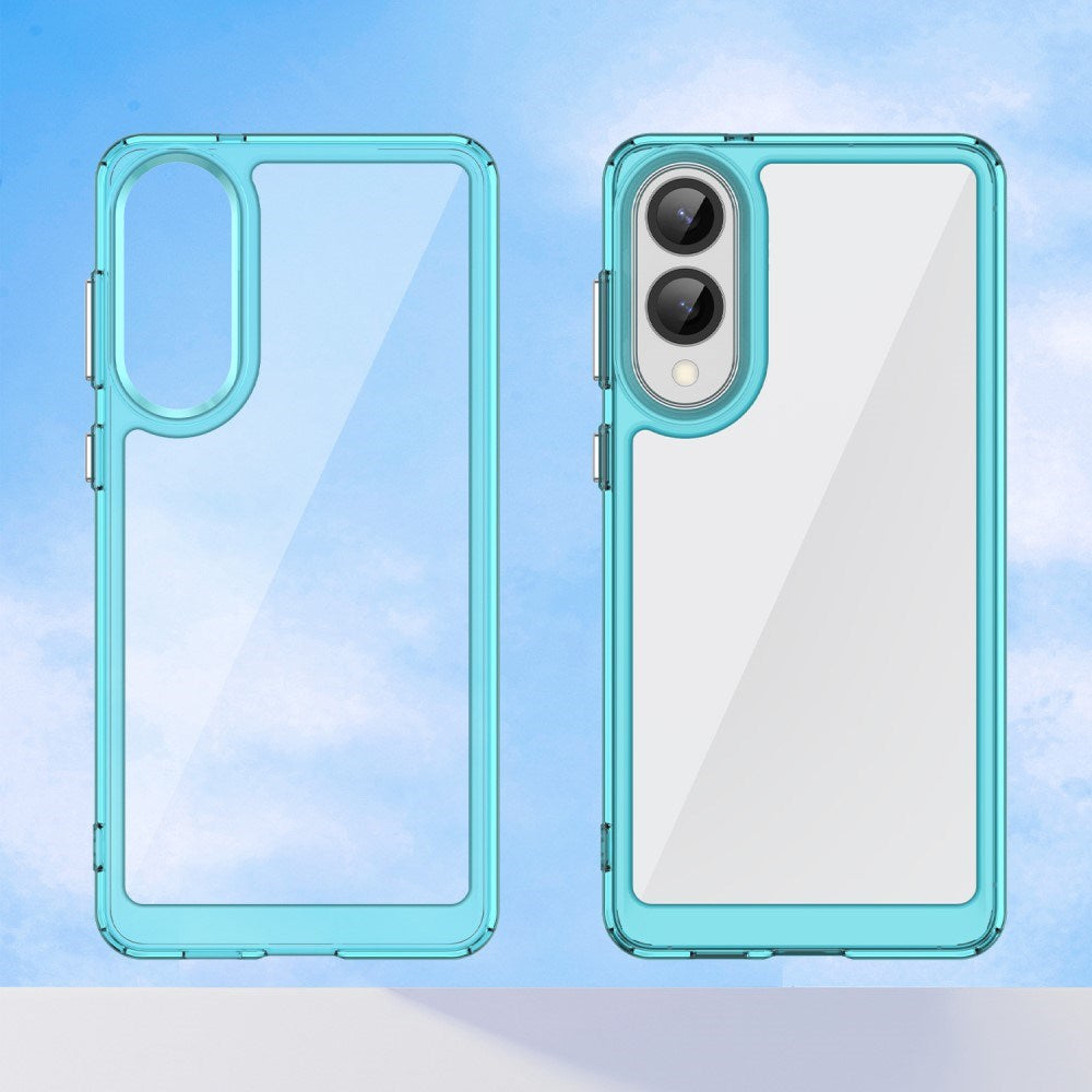 EIDERWOOD Samsung Galaxy S25 Edge Hybrid Plast Deksel - Gjennomsiktig / Turkis