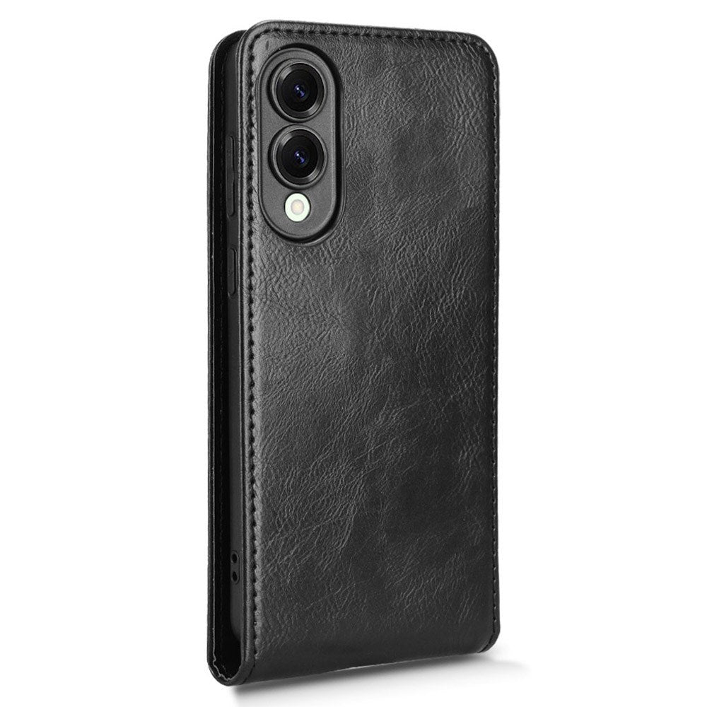 EIDERWOOD Samsung Galaxy S25 Edge Vertikalt Flip Deksel med Lommebok - Svart