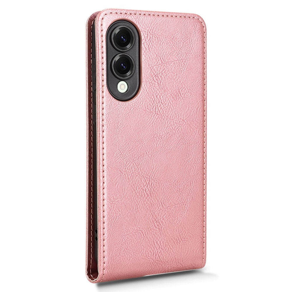 EIDERWOOD Samsung Galaxy S25 Edge Vertikalt Flip Deksel med Lommebok - Rose Gold