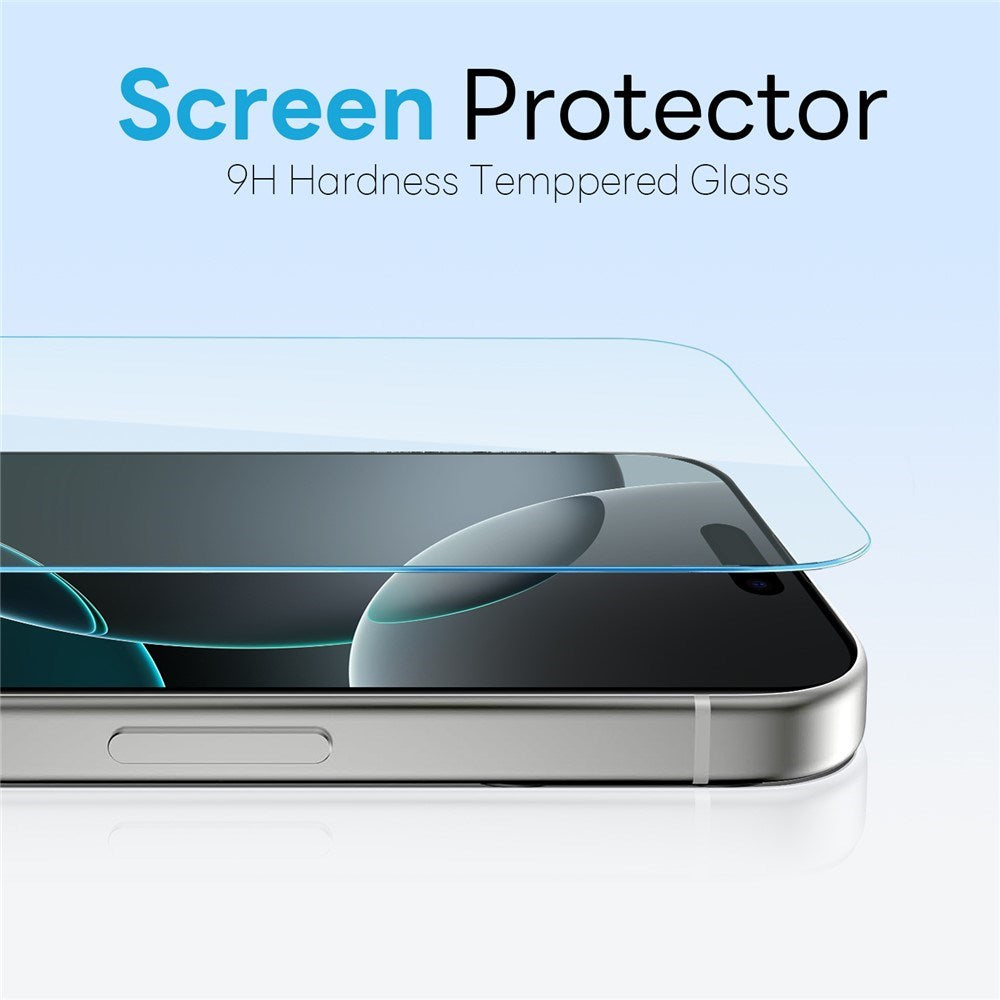 NORTHJO iPhone 16 Pro 360° Beskyttelsessett med Kameralinsebeskyttelse & Skjermbeskyttelse & Hybrid Deksel - MagSafe Kompatibel - Gjennomsiktig