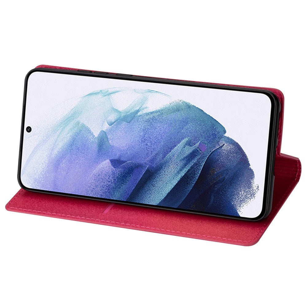 EIDERWOOD Samsung Galaxy S25 Edge Kunstskinn Flip Deksel med Lommebok og - Glitter - Rosa