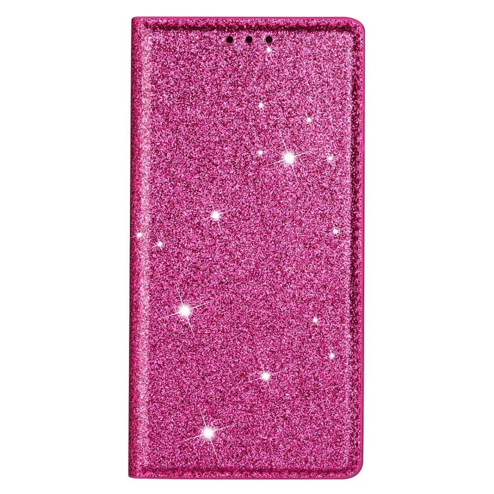 EIDERWOOD Samsung Galaxy S25 Edge Kunstskinn Flip Deksel med Lommebok og - Glitter - Rosa