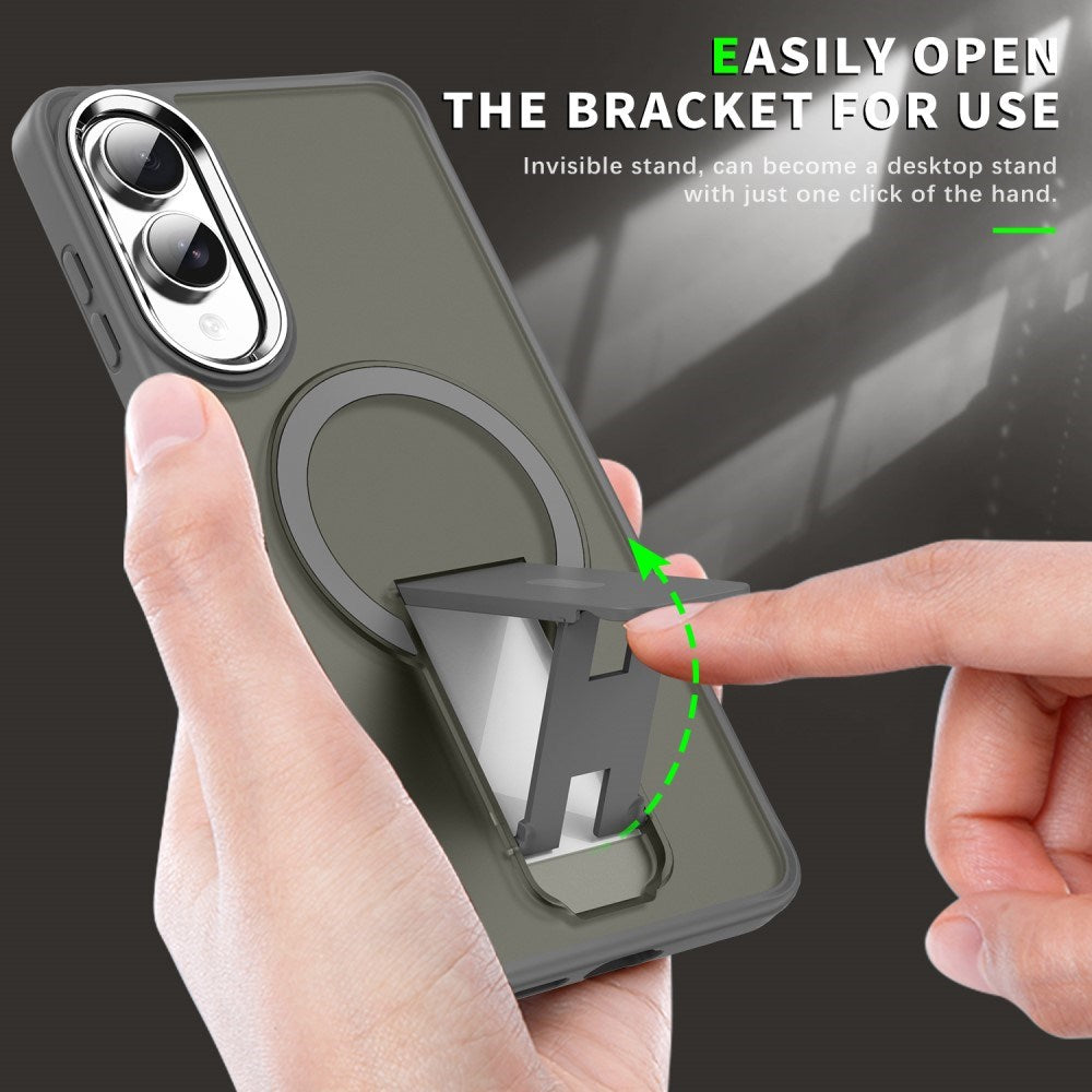 EIDERWOOD Samsung Galaxy S25 Edge Hybrid Deksel med Stativfunksjon - MagSafe Kompatibel - Lilla