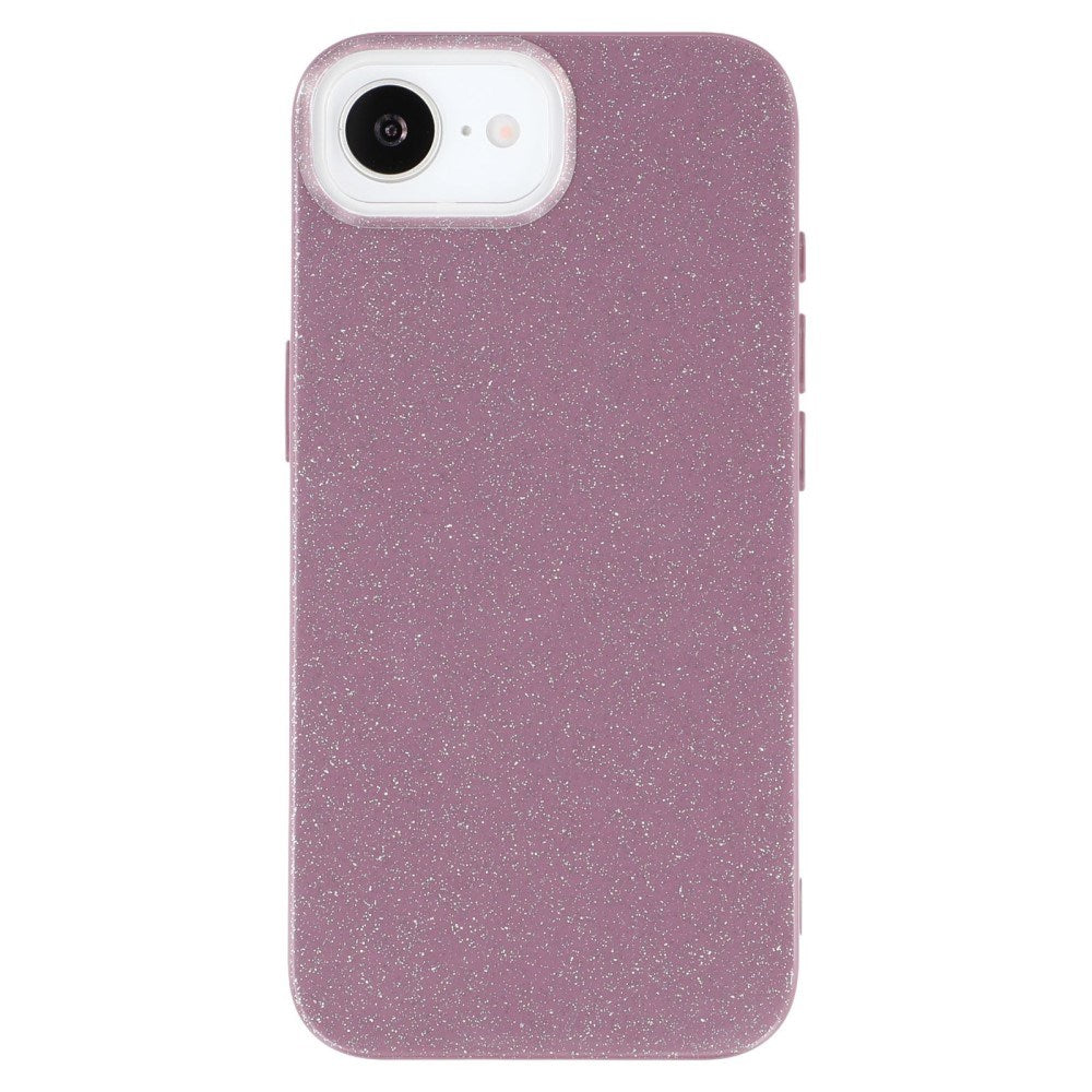 EIDERWOOD IPhone 16e Fleksibelt Plast Deksel med Glitter - Rosa