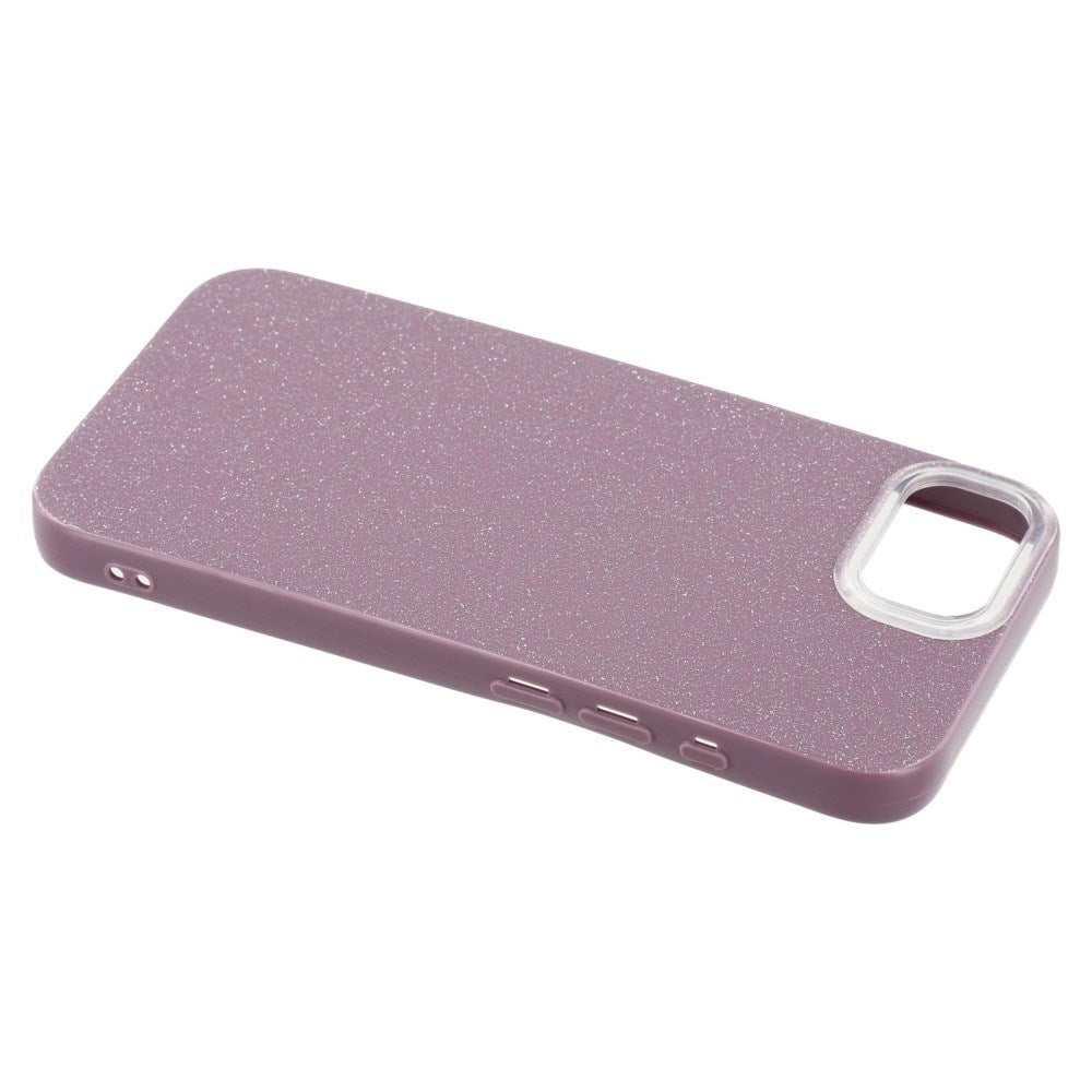 EIDERWOOD IPhone 16e Fleksibelt Plast Deksel med Glitter - Rosa
