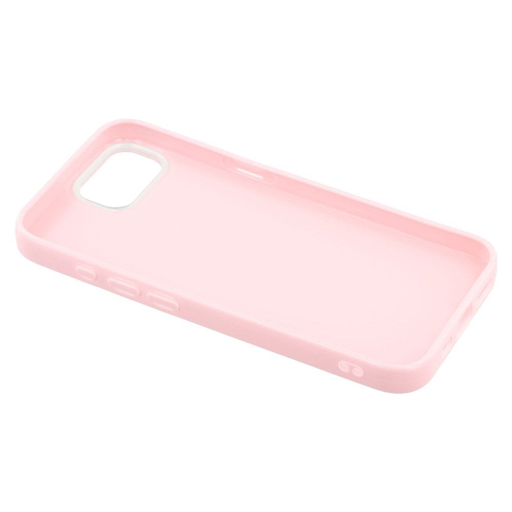 EIDERWOOD IPhone 16e Fleksibelt Plast Deksel med Glitter - Rosa