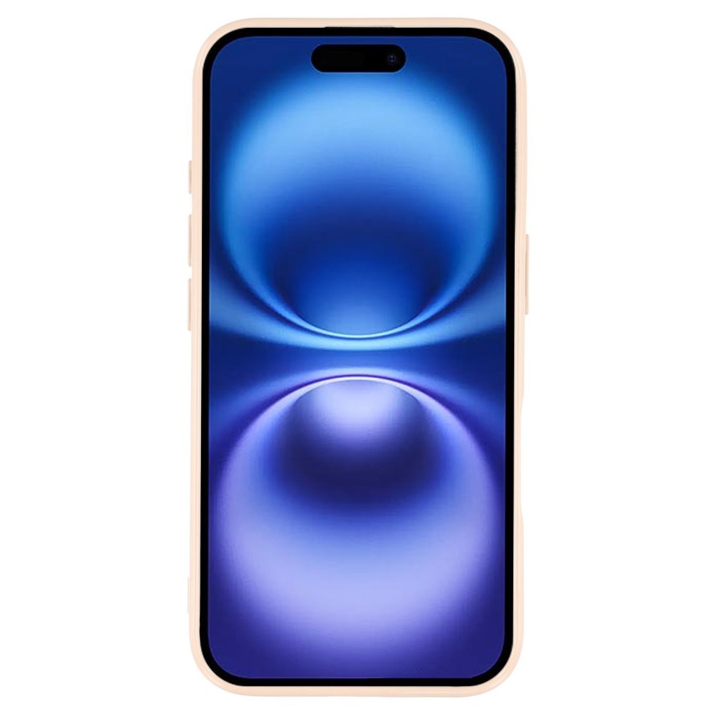 EIDERWOOD IPhone 16 Fleksibelt Plast Deksel med Glitter - Beige