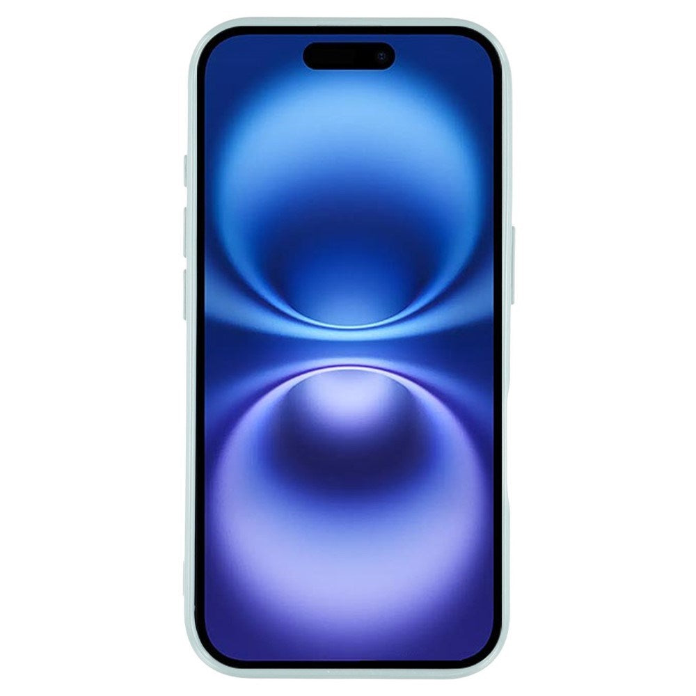 EIDERWOOD IPhone 16 Fleksibelt Plast Deksel med Glitter - Lysegrønn