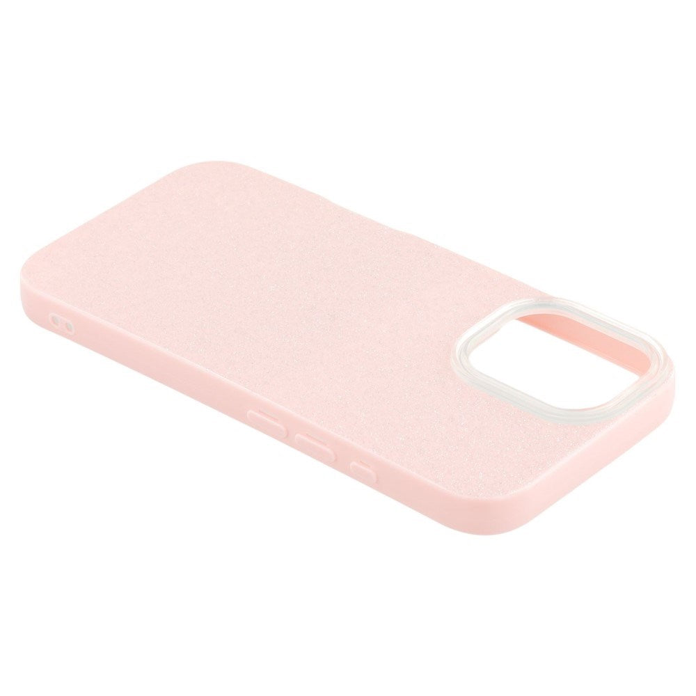 EIDERWOOD IPhone 16 Fleksibelt Plast Deksel med Glitter - Rosa