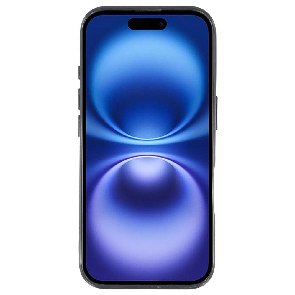 EIDERWOOD IPhone 16 Fleksibelt Plast Deksel med Glitter - Svart