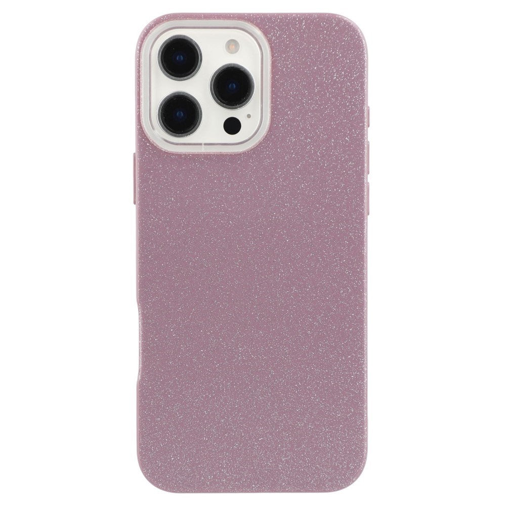 EIDERWOOD IPhone 16 Pro Fleksibelt Plast Deksel med Glitter - Lilla