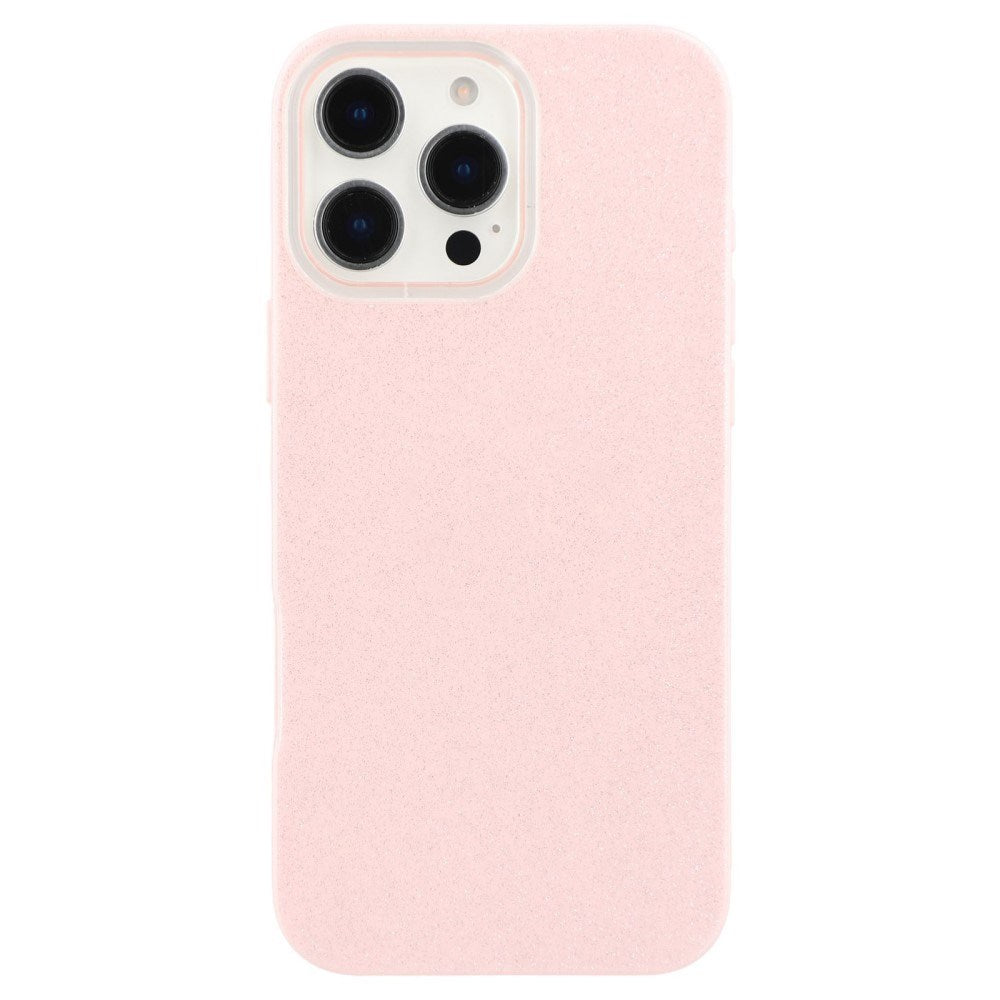 EIDERWOOD IPhone 16 Pro Fleksibelt Plast Deksel med Glitter - Rosa