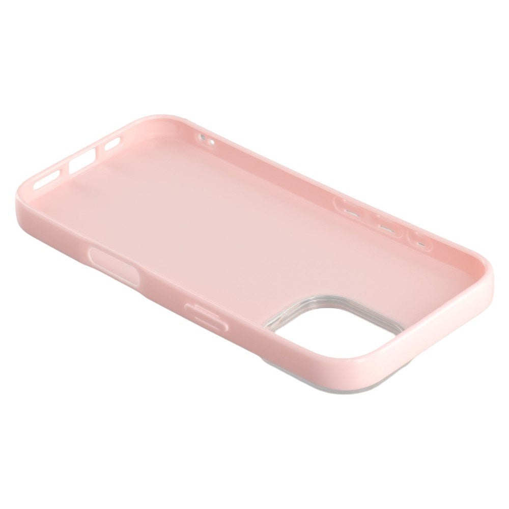 EIDERWOOD IPhone 16 Pro Fleksibelt Plast Deksel med Glitter - Rosa